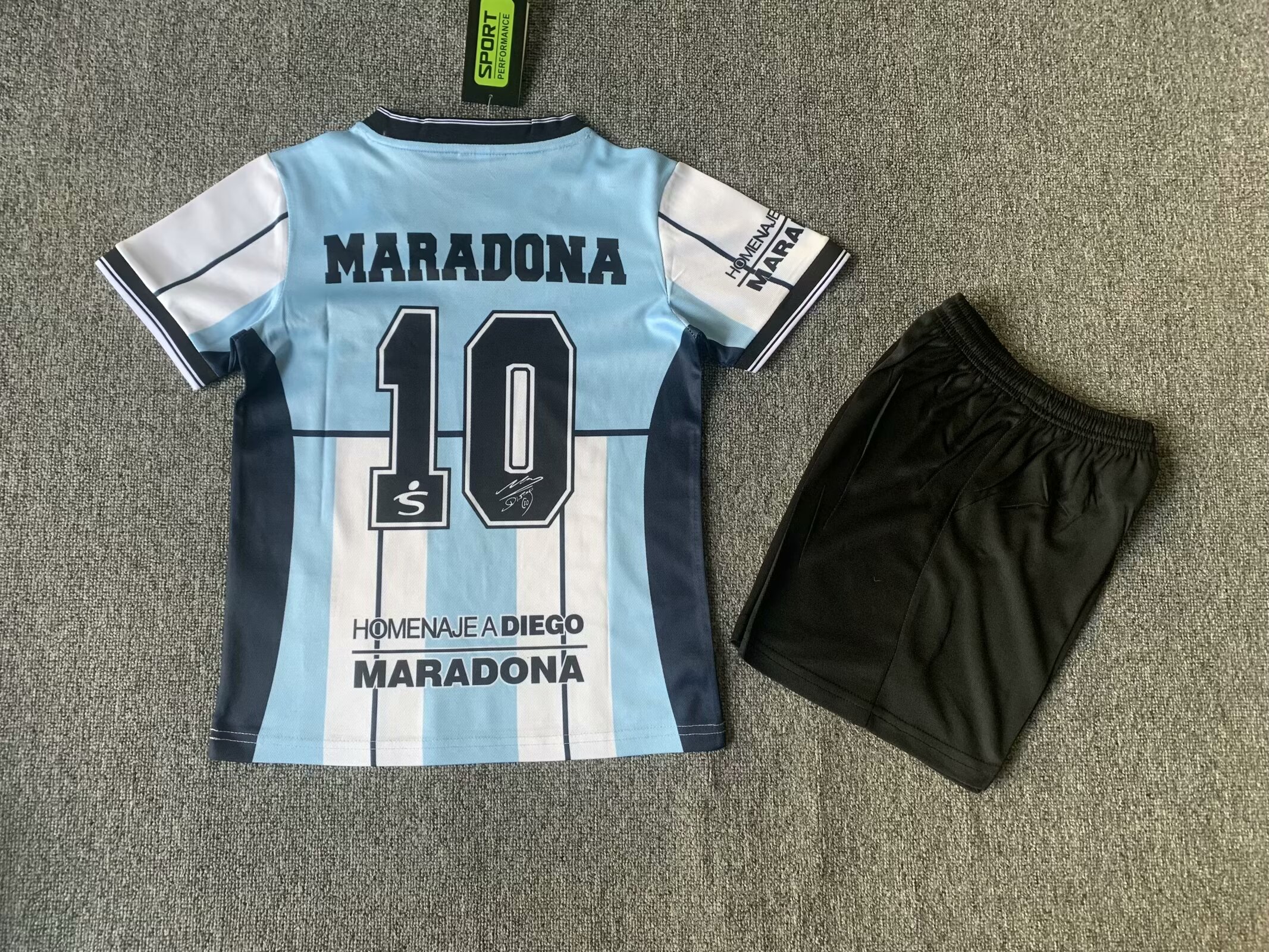 Argentina 10# Maradona Retirement Commemorative Edition Kid Kit/阿根廷10号马拉多纳退役纪念款童装