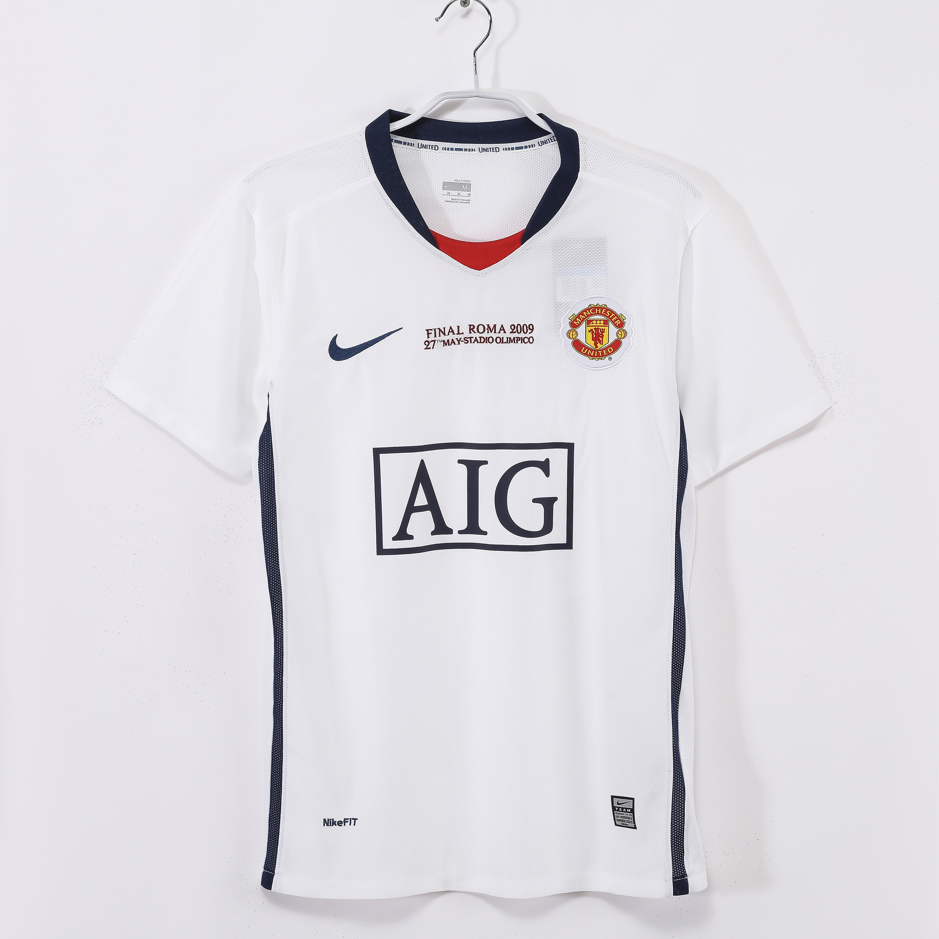 08-09 Manchester United  Champions League away white fans jersey/08-09 曼联客场球迷，欧冠版