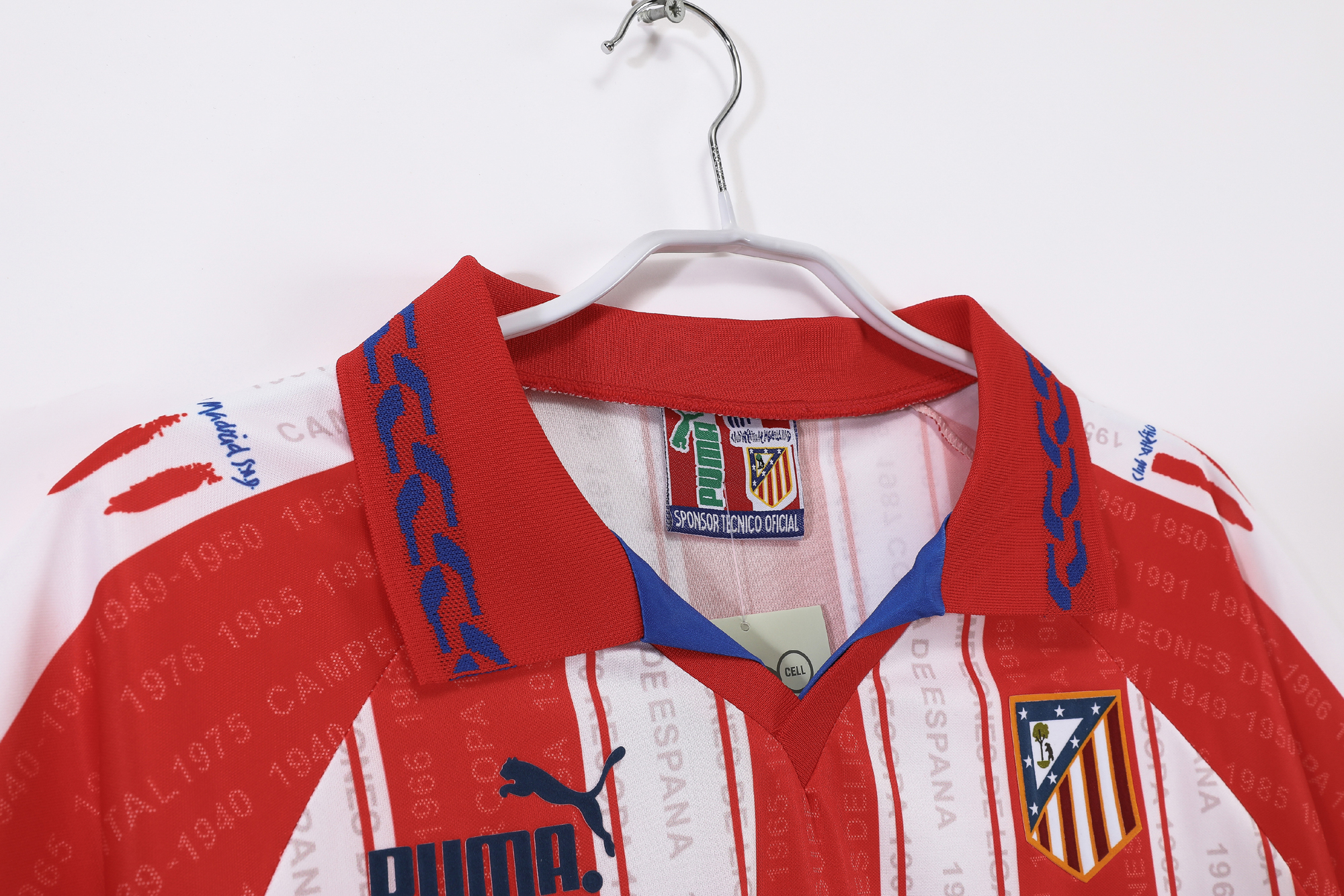 95-96 Atletico Madrid Home Retro Jersey/95-96马竞主场