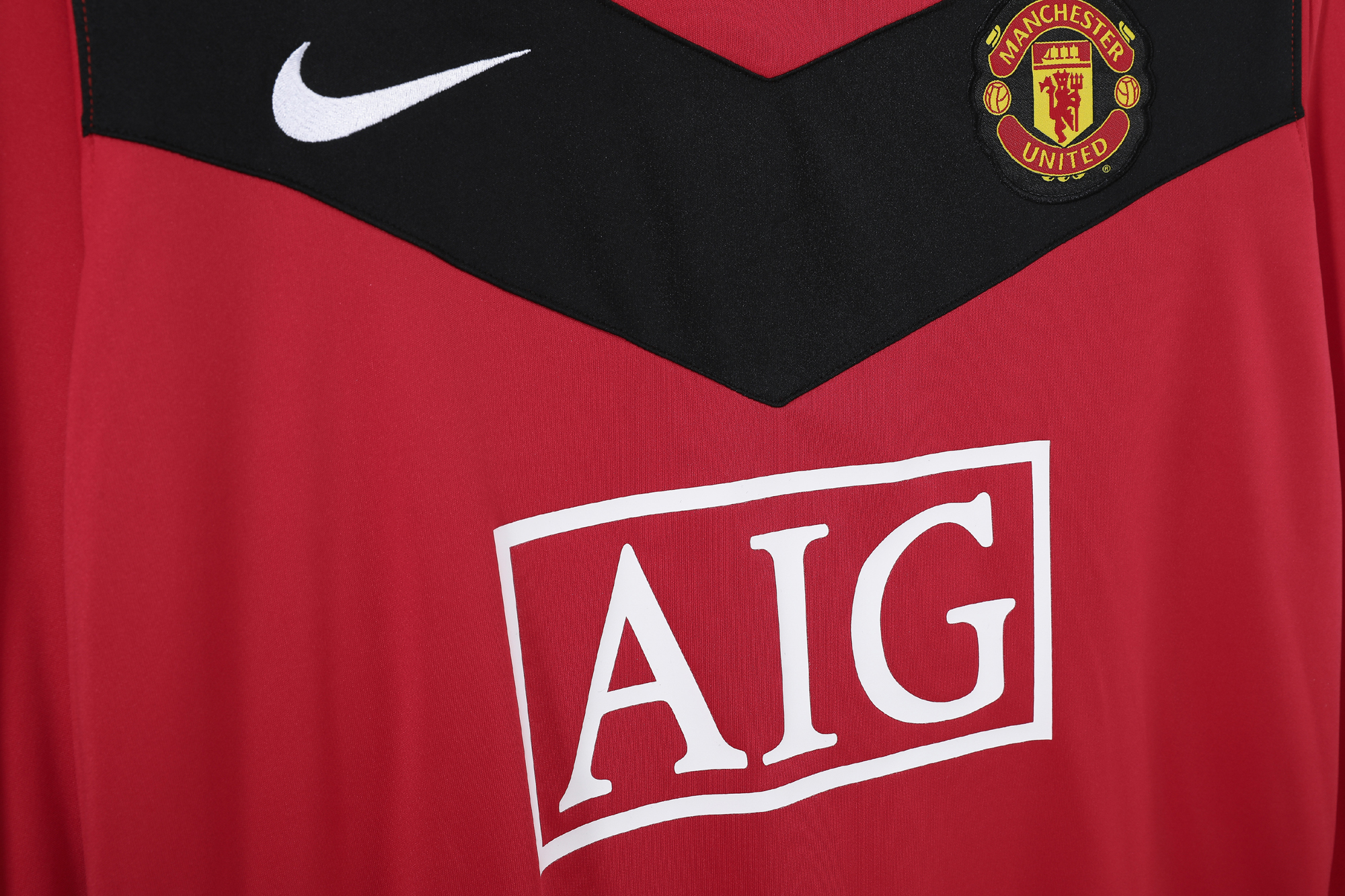 09-10 Manchester United Home long sleeve Retro Jersey/09-10曼联主场长袖