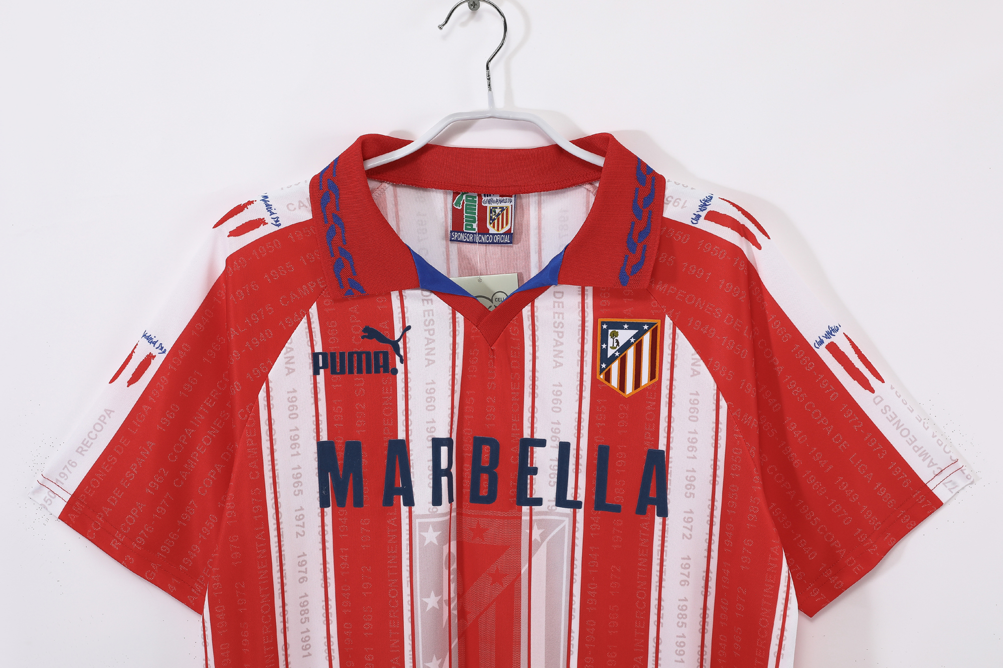 95-96 Atletico Madrid Home Retro Jersey/95-96马竞主场
