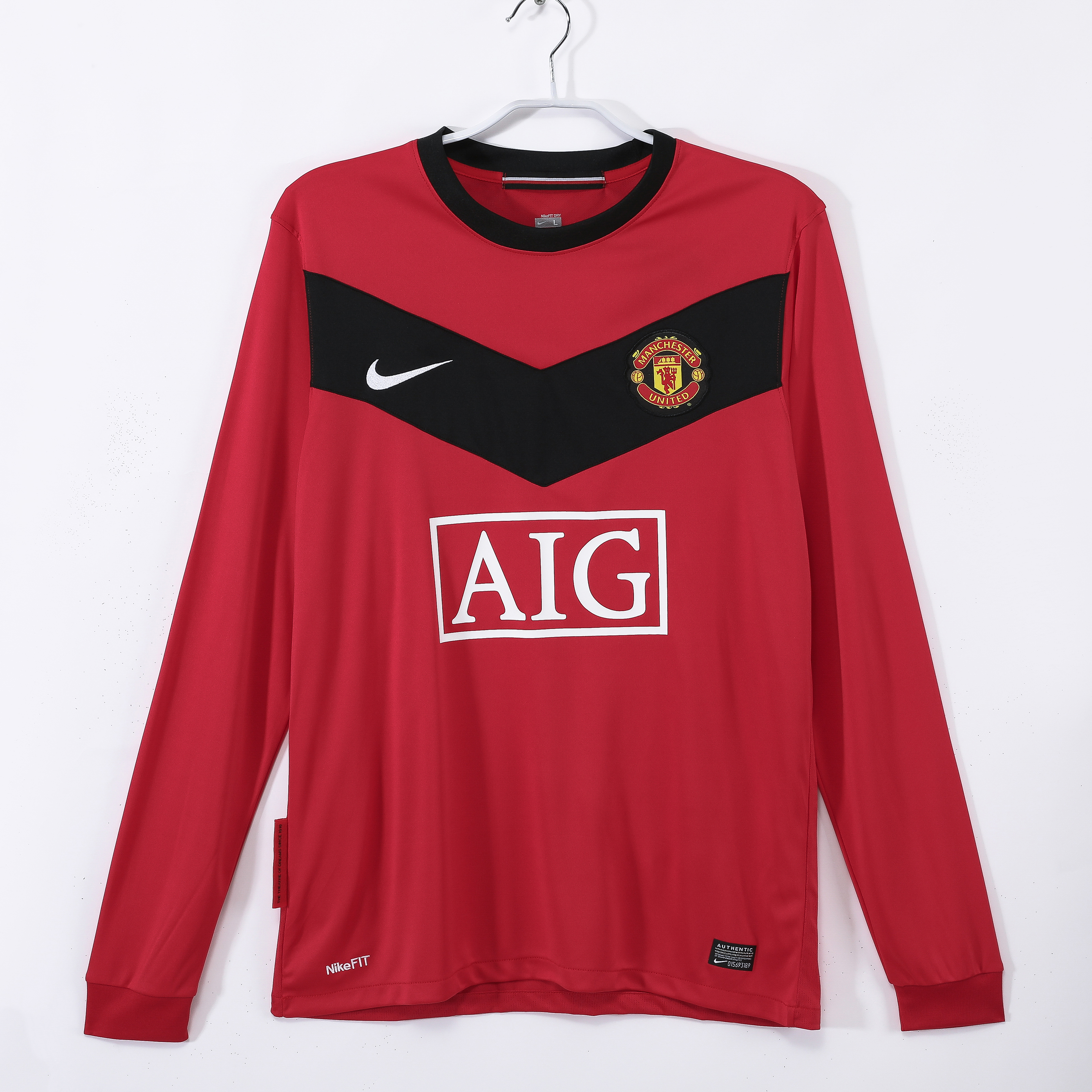 09-10 Manchester United Home long sleeve Retro Jersey/09-10曼联主场长袖