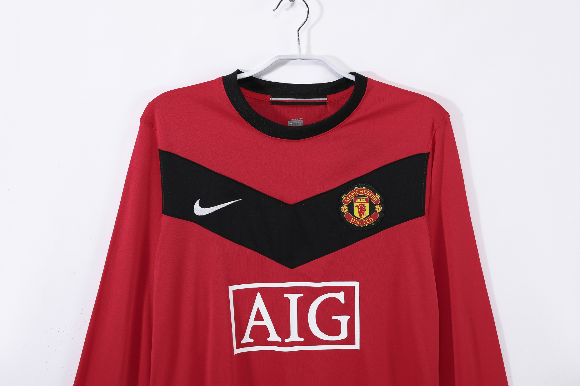 09-10 Manchester United Home long sleeve Retro Jersey/09-10曼联主场长袖