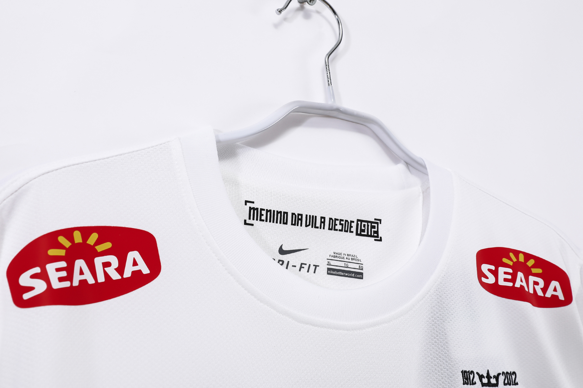 2013 Santos Home Retro Jersey/2013 桑托斯主场(带肩部广告款式）
