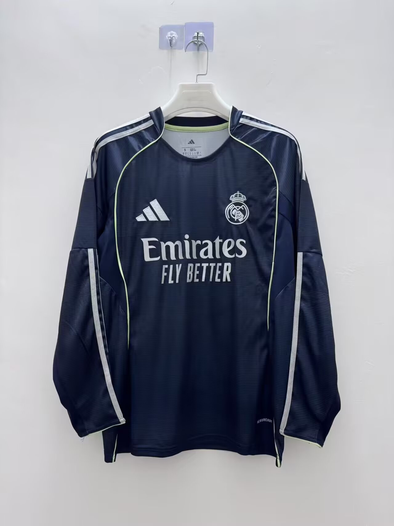 25-26 Real Madrid Away Long Sleeve Fans Jersey/25-26皇马客场长袖，球迷版