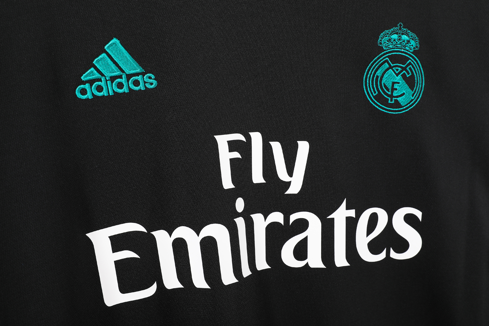 17-18 Real Madrid Away Black Long Sleeve Retro Jersey/17-18皇马客场长袖