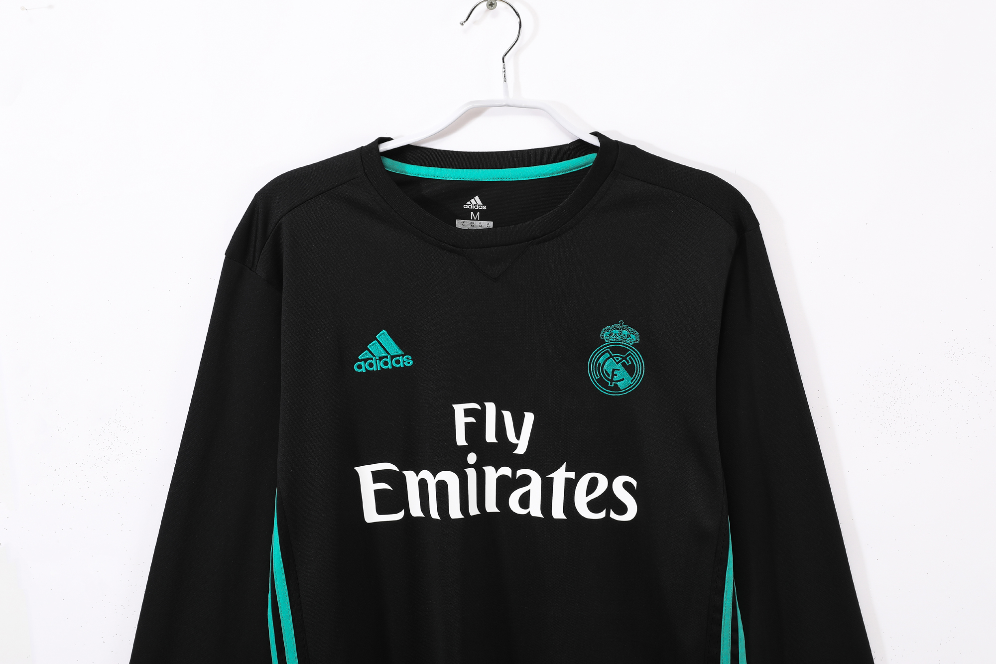17-18 Real Madrid Away Black Long Sleeve Retro Jersey/17-18皇马客场长袖
