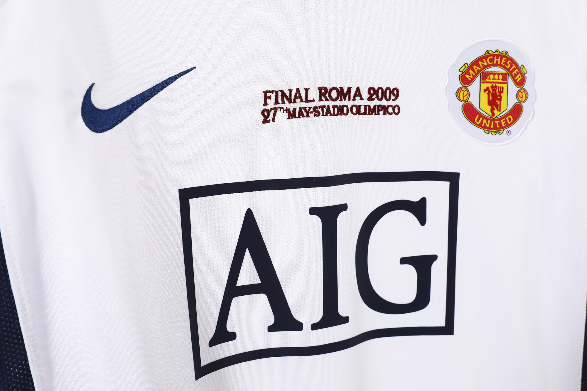 08-09 Manchester United Champions League away white Long Sleeve jersey/08-09 曼联客场球迷,欧冠版长袖