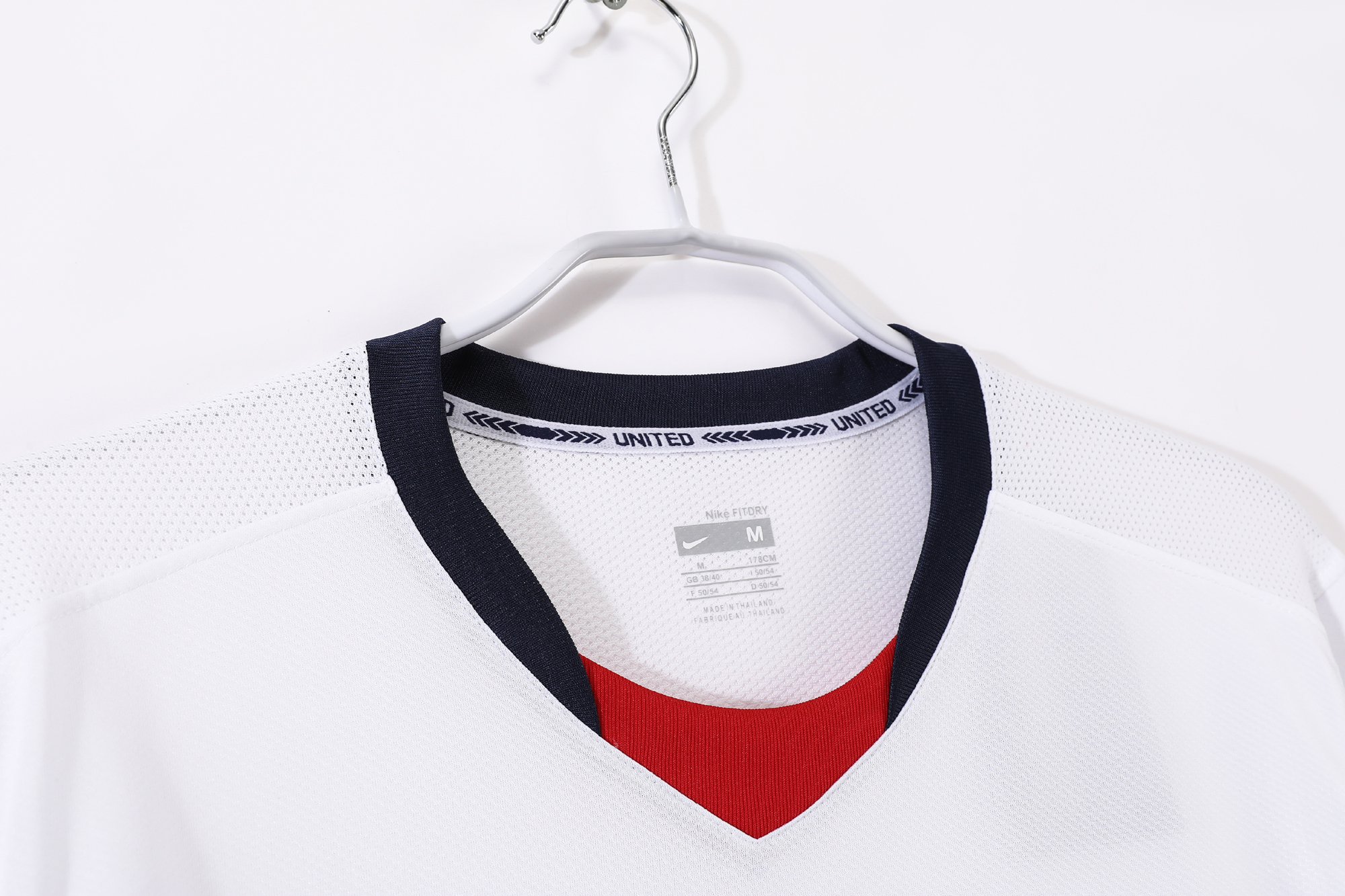 08-09 Manchester United Champions League away white Long Sleeve jersey/08-09 曼联客场球迷,欧冠版长袖
