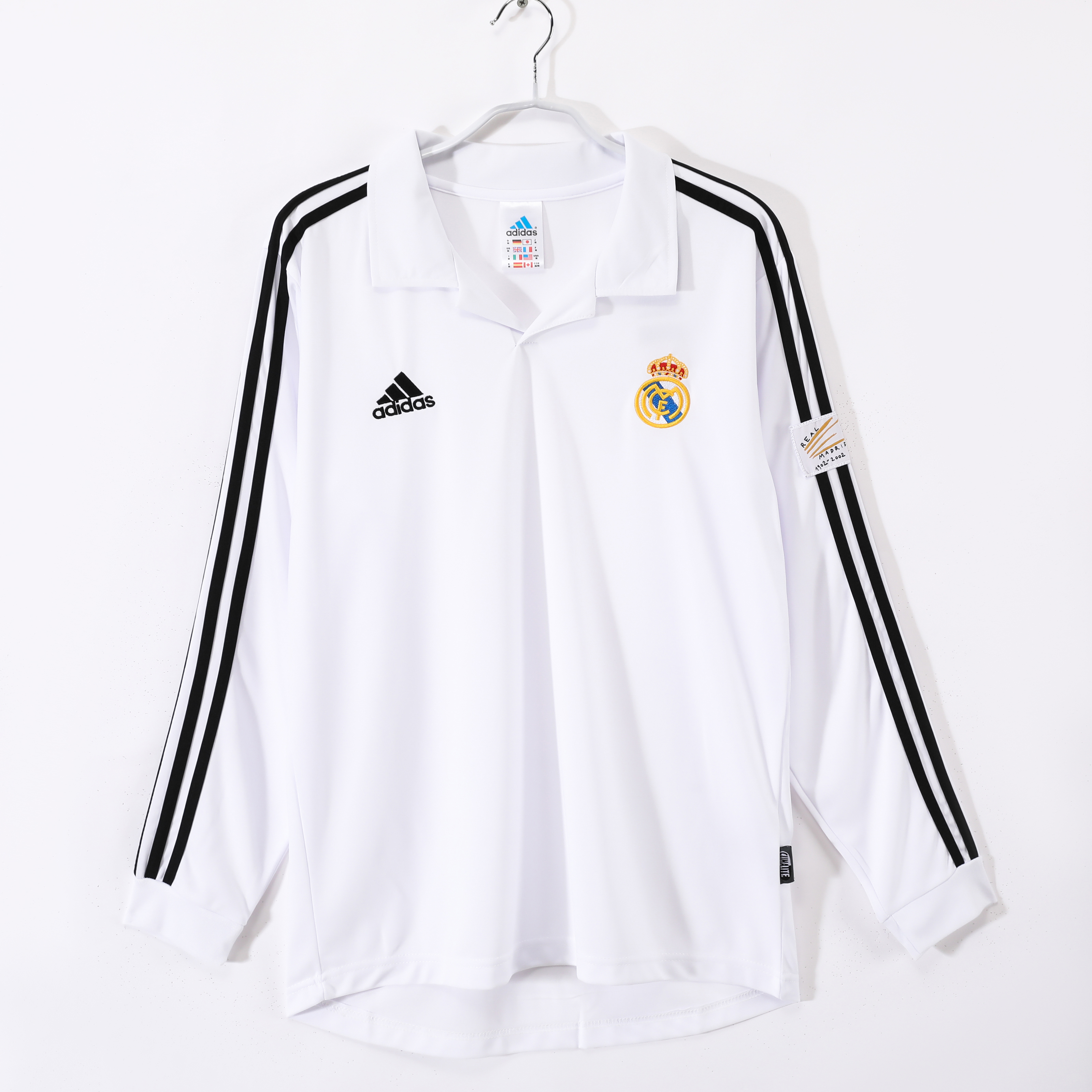 02-03 Real Madrid Home Retro Long Sleeve jersey/02-03皇马主场长袖