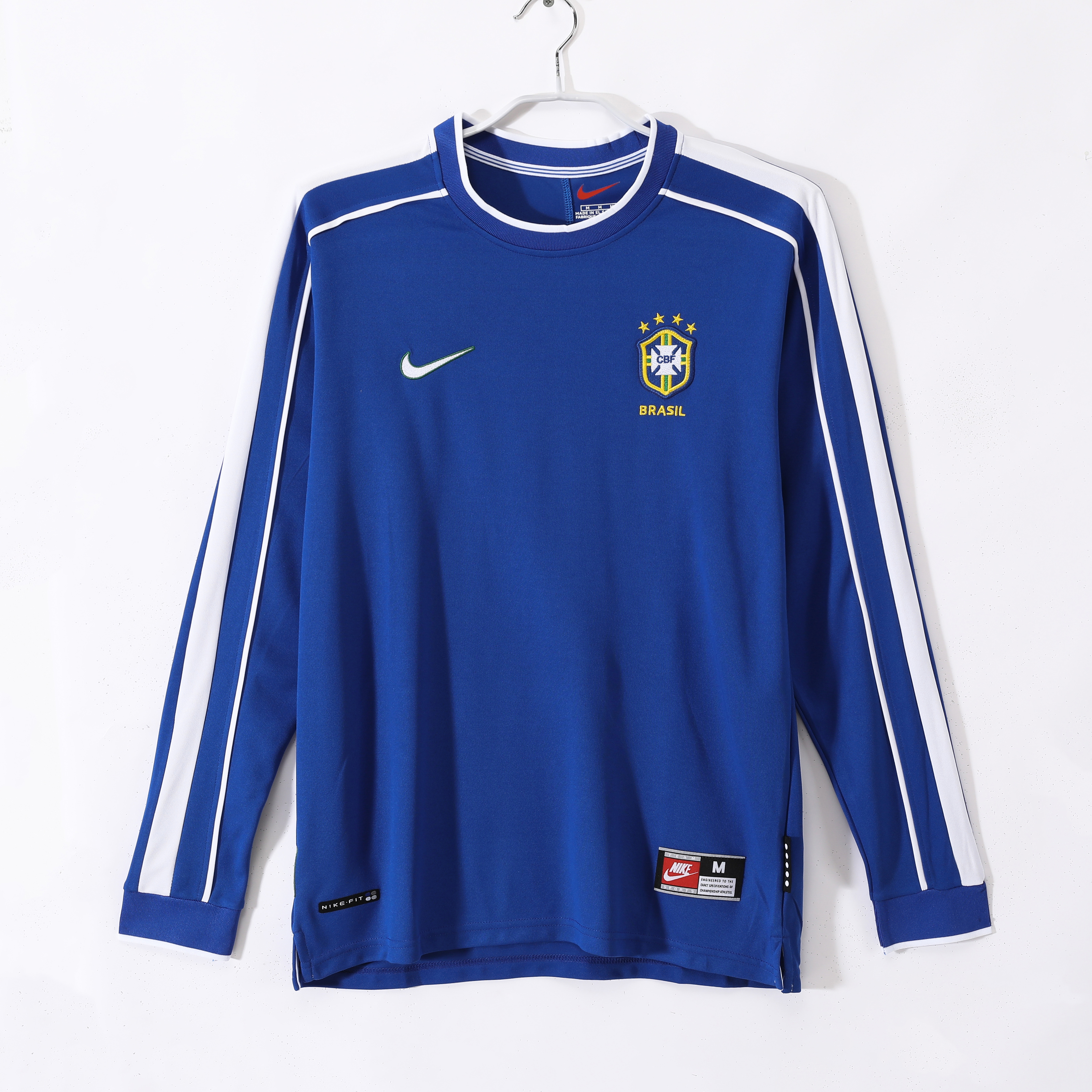 1998 Brazil Away Retro Long Sleeve Jersey/1998巴西客场长袖