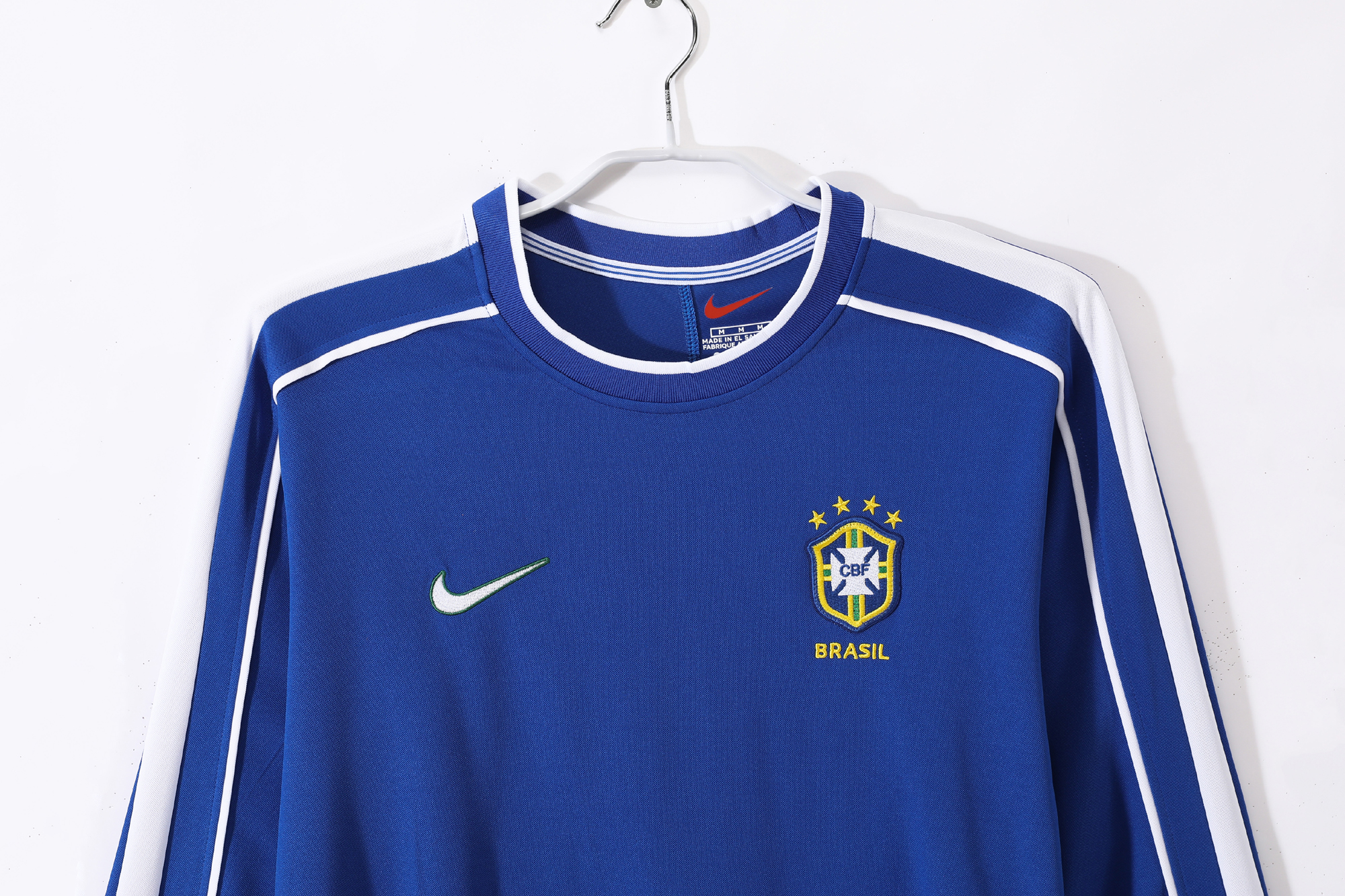1998 Brazil Away Retro Long Sleeve Jersey/1998巴西客场长袖