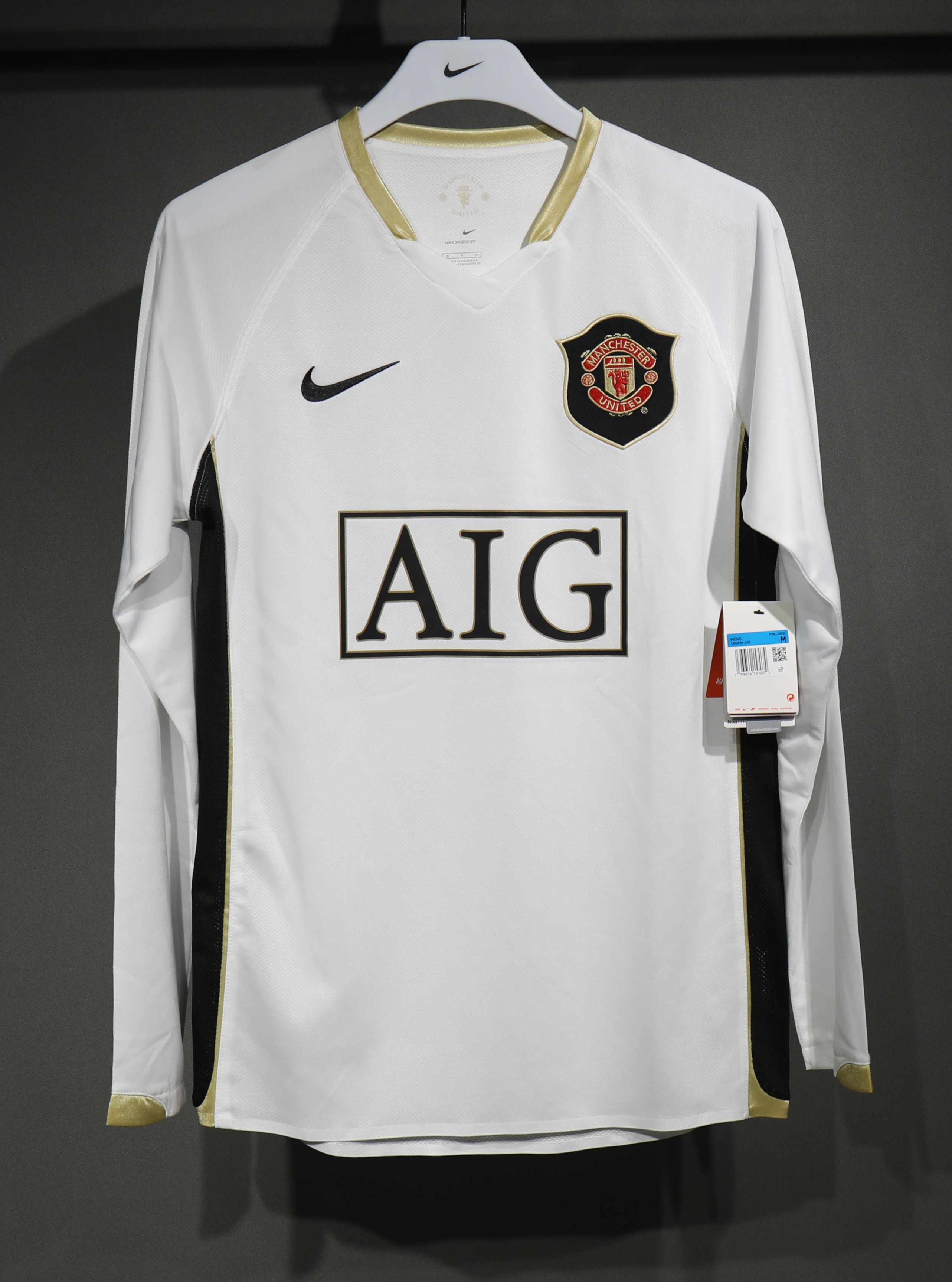 06-07 Manchester United Away Player Long Sleeve Retro Jersey/06-07 曼联客场球员长袖