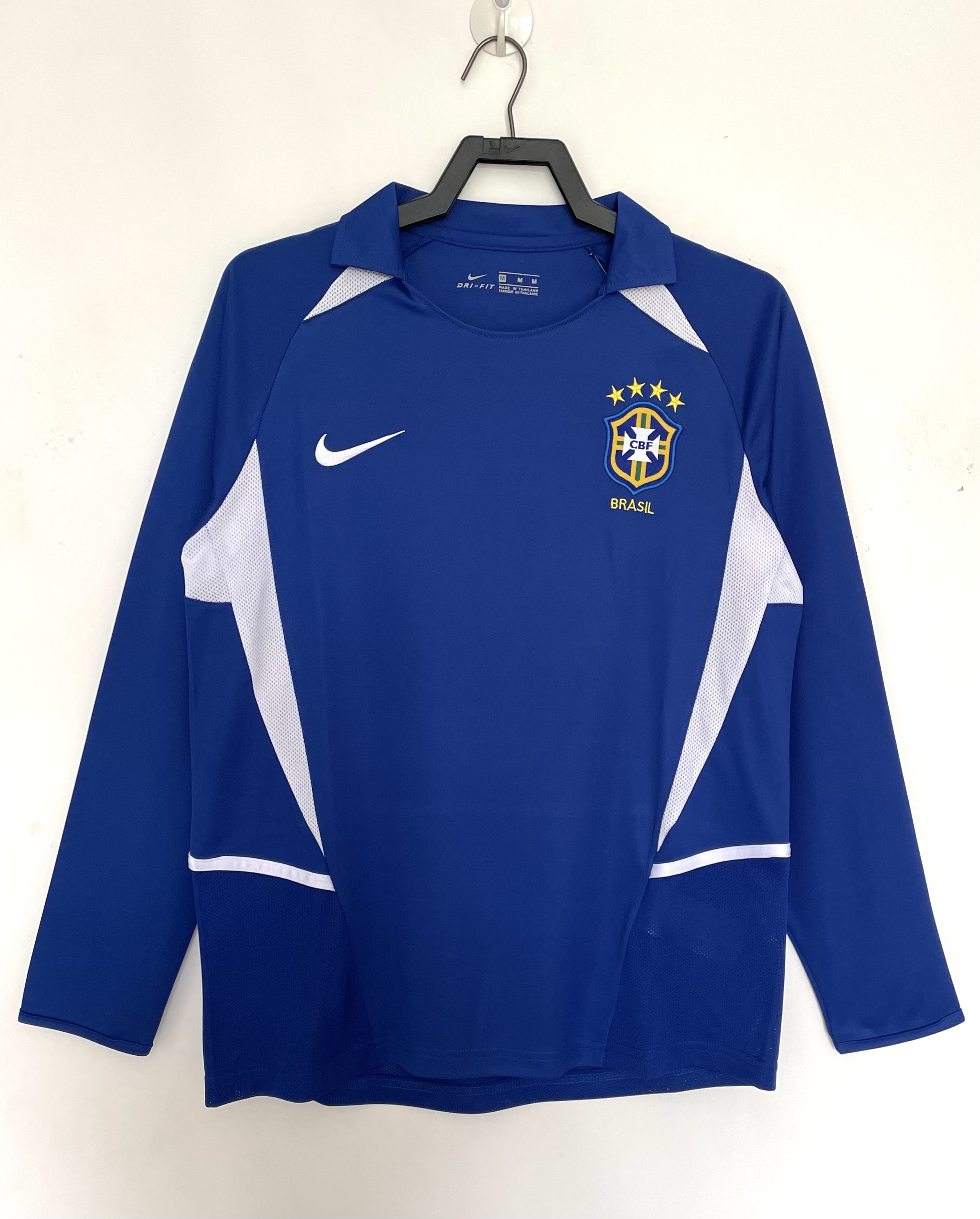 2002 Brazil Away Retro Long Sleeve Jersey/2002巴西客场长袖