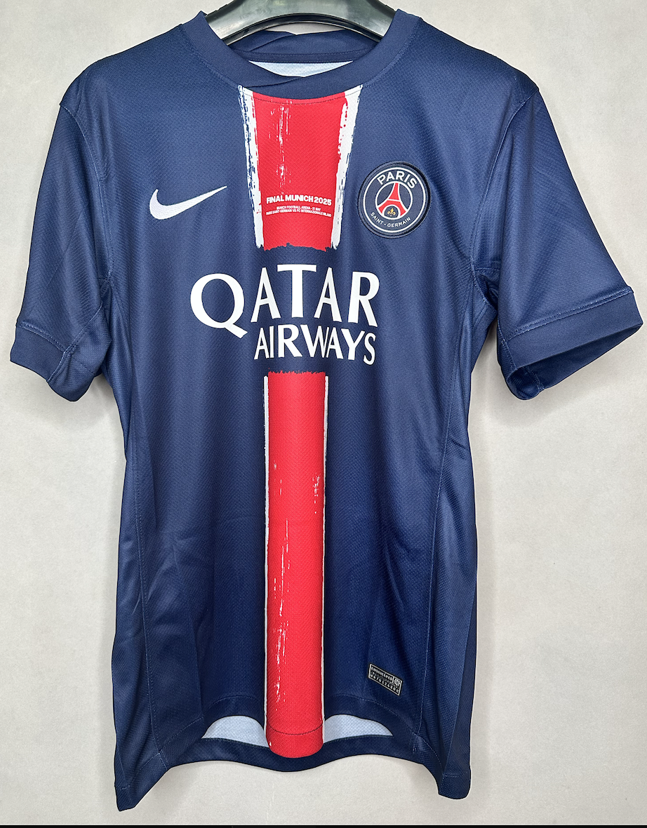 24-25 PSG Home Fans With Final Game Detail  Jersey/ 24-25 PSG主场球迷版决赛版