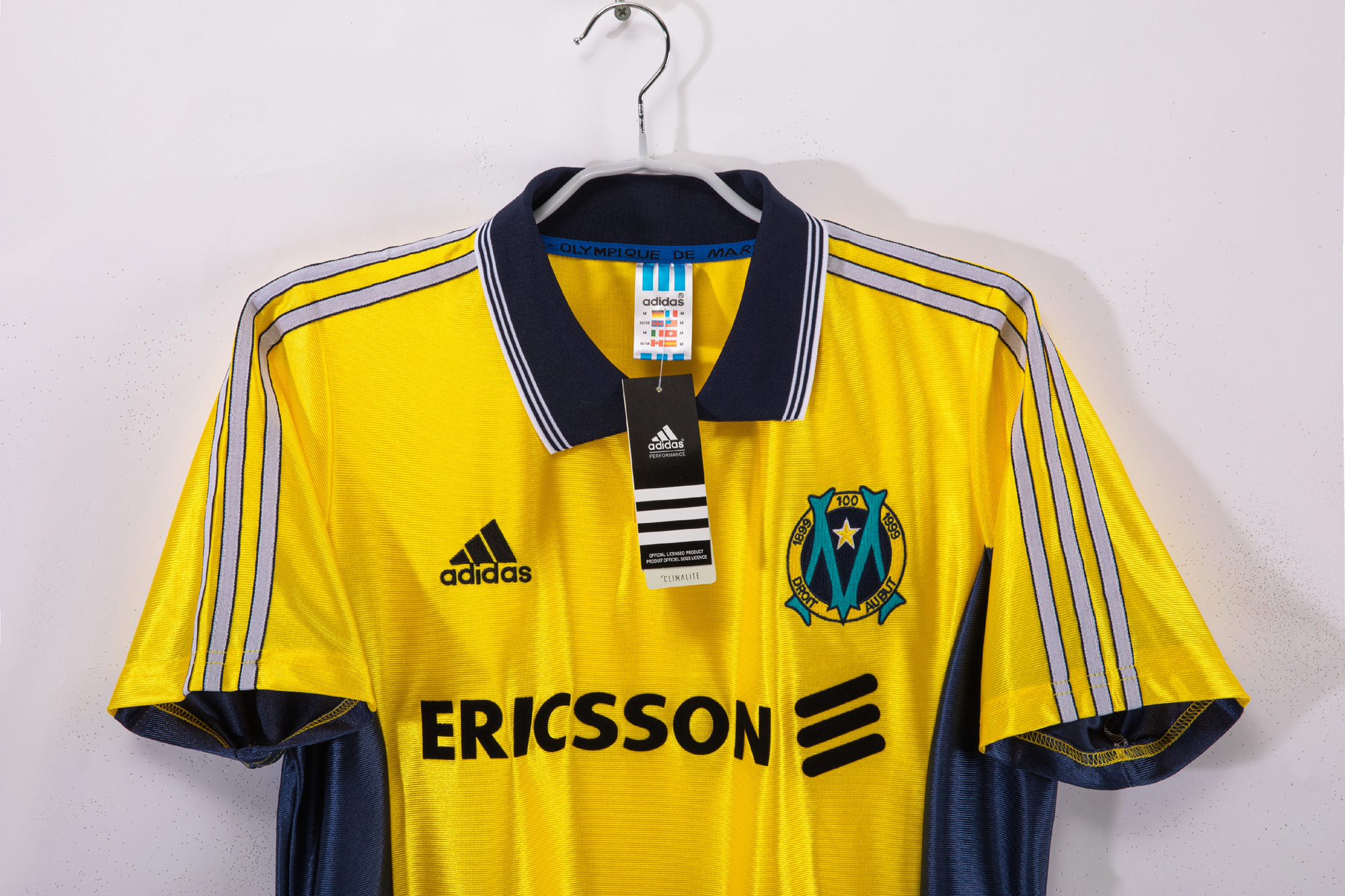 98-99 Marseille Yellow Retro Jersey/98-99马赛黄色