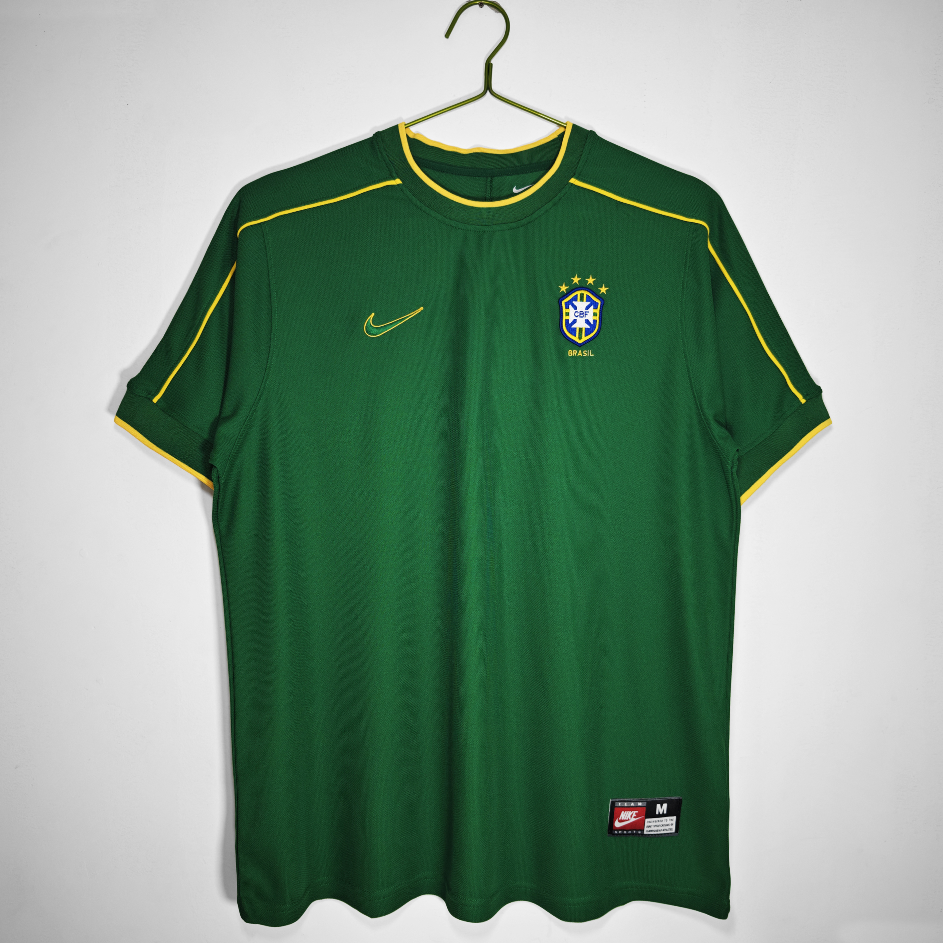 1998 Brazil Goalkeeper Green Retro Jersey/1998巴西守门员复古