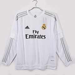 15-16 Real Madrid Home Long Sleeve Retro Jersey/15-16皇马主场长袖