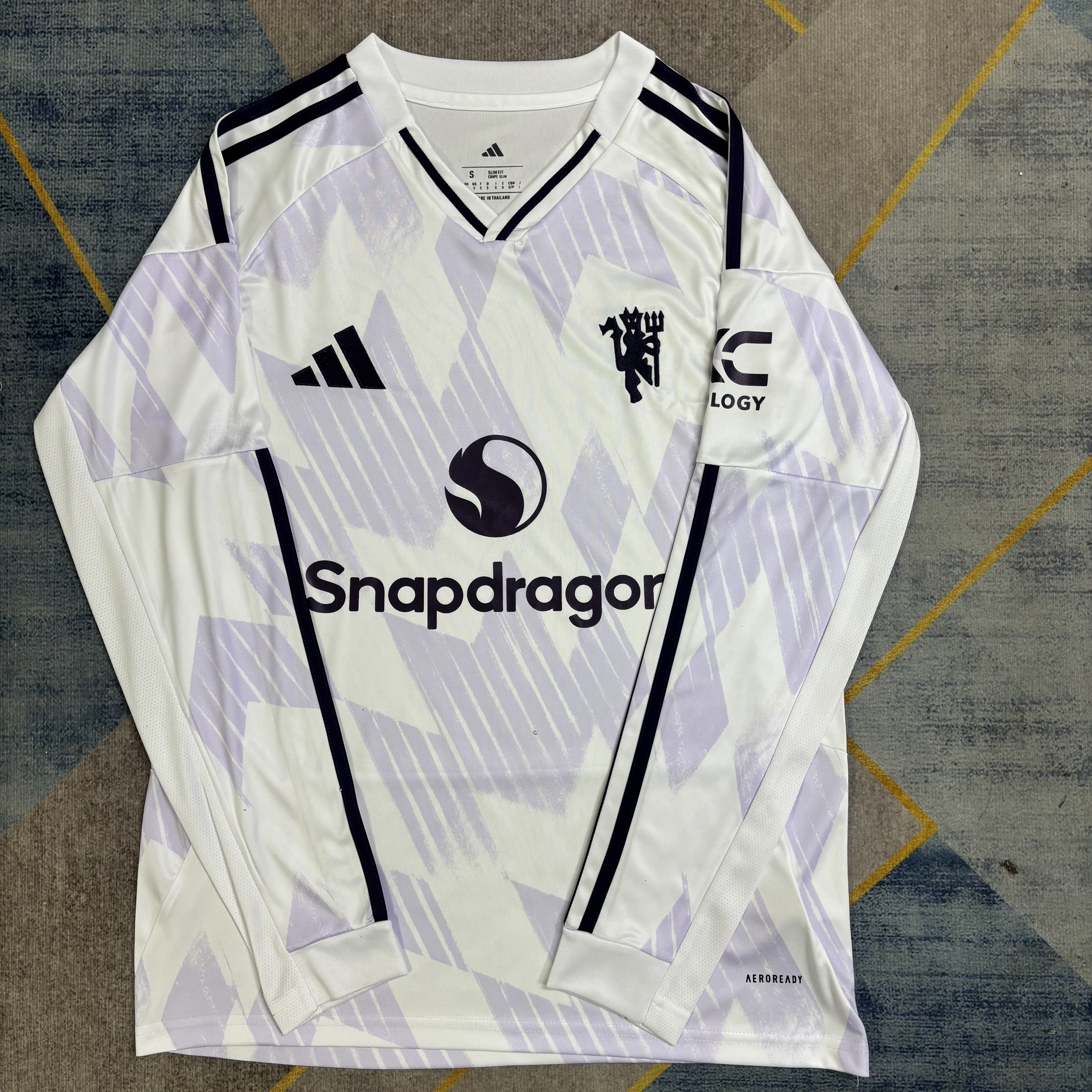 25-26 Manchester United Away Long Sleeve Fans Jersey/ 25-26 曼联客场球迷长袖
