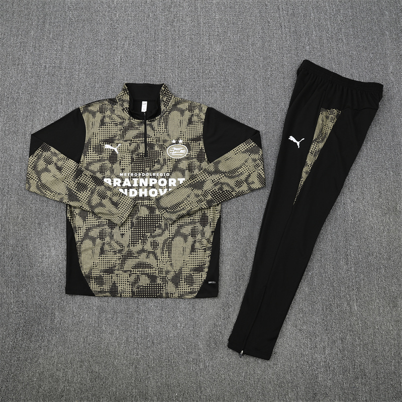 25-26 PSV Black Training Suit/ 25-26埃因霍温半拉训练服