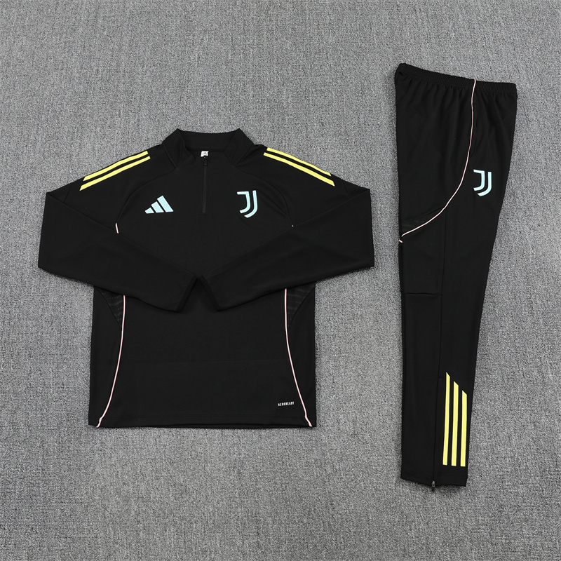 25-26 Juventus Black Training Suit/ 25-26尤文半拉训练服