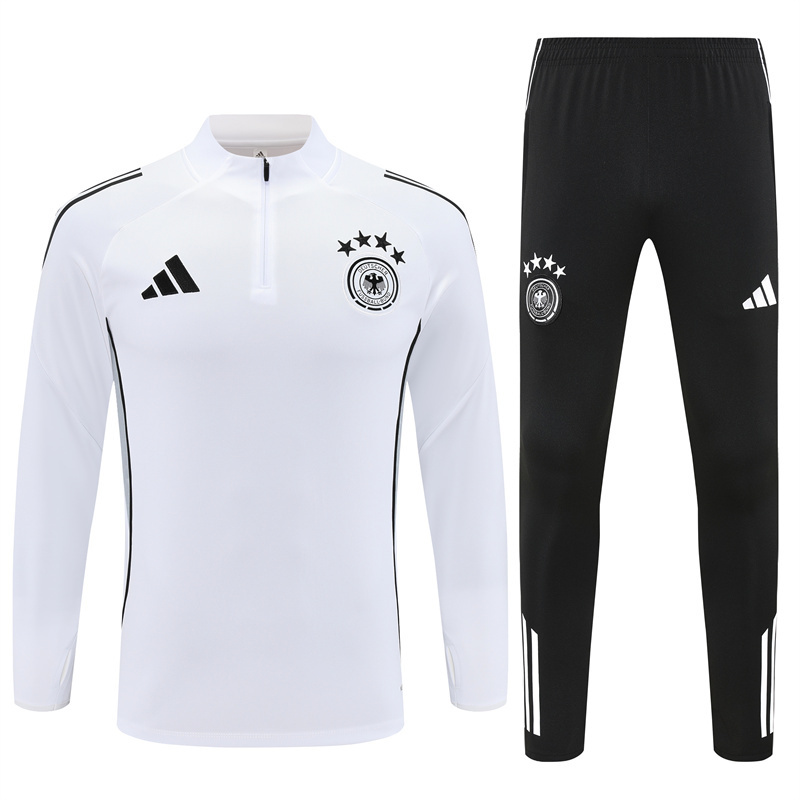 2025 Germany White Training Suit/2025德国半拉训练服
