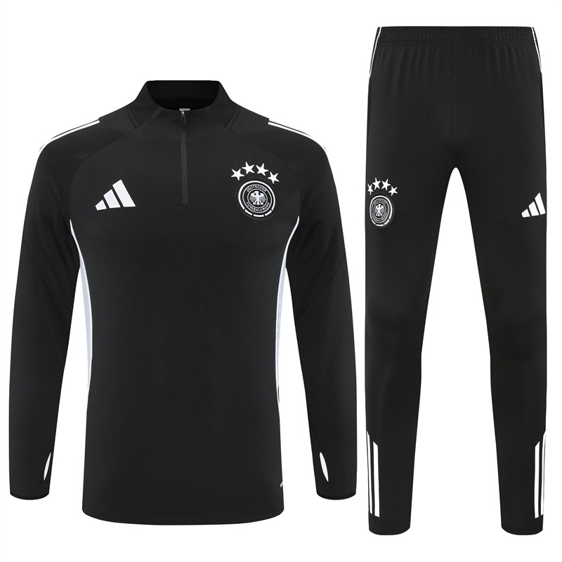 2025 Germany Black Training Suit/2025德国半拉训练服