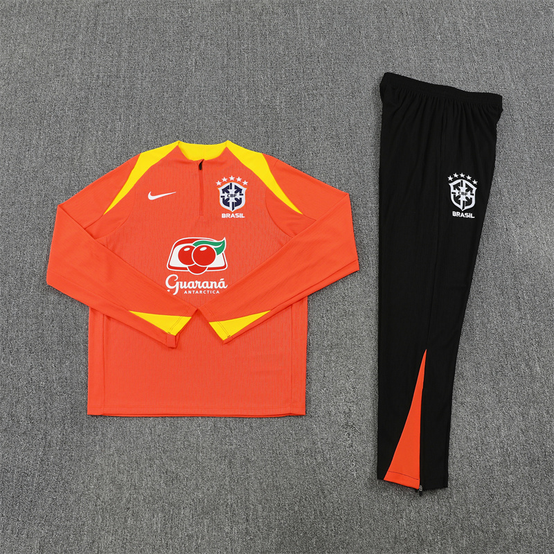2025 Brazil Orange Player Version Training Suit/2025巴西训练服，球员版