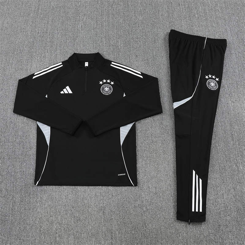 2025 Germany Black Training Suit/2025德国半拉训练服