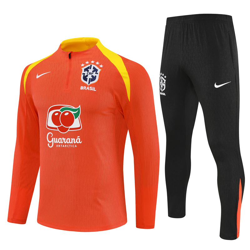 2025 Brazil Orange Player Version Training Suit/2025巴西训练服，球员版