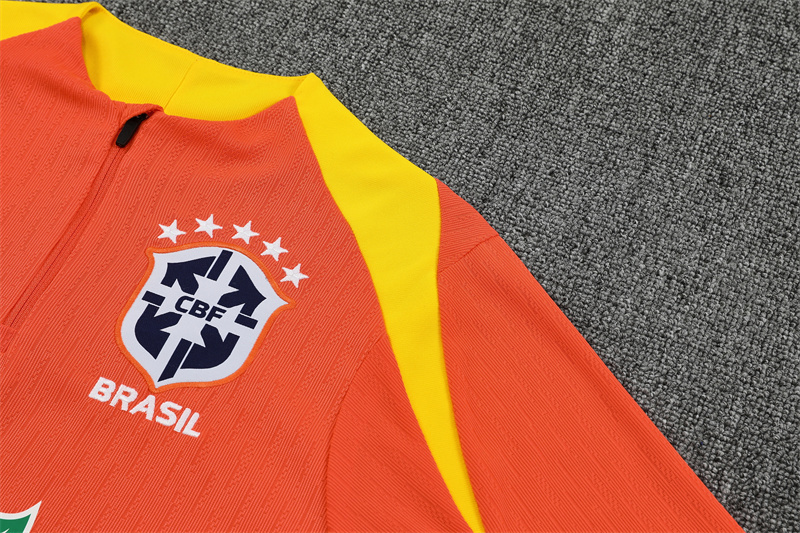 2025 Brazil Orange Player Version Training Suit/2025巴西训练服，球员版