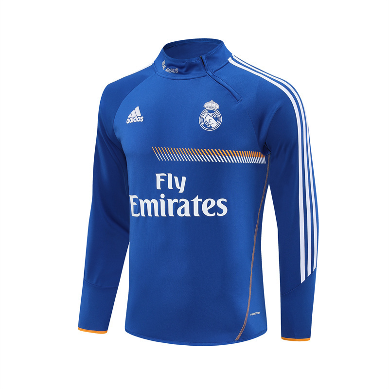 13-14 Real Madrid Blue Retro Training Suit Top/13-14皇马复古上衣