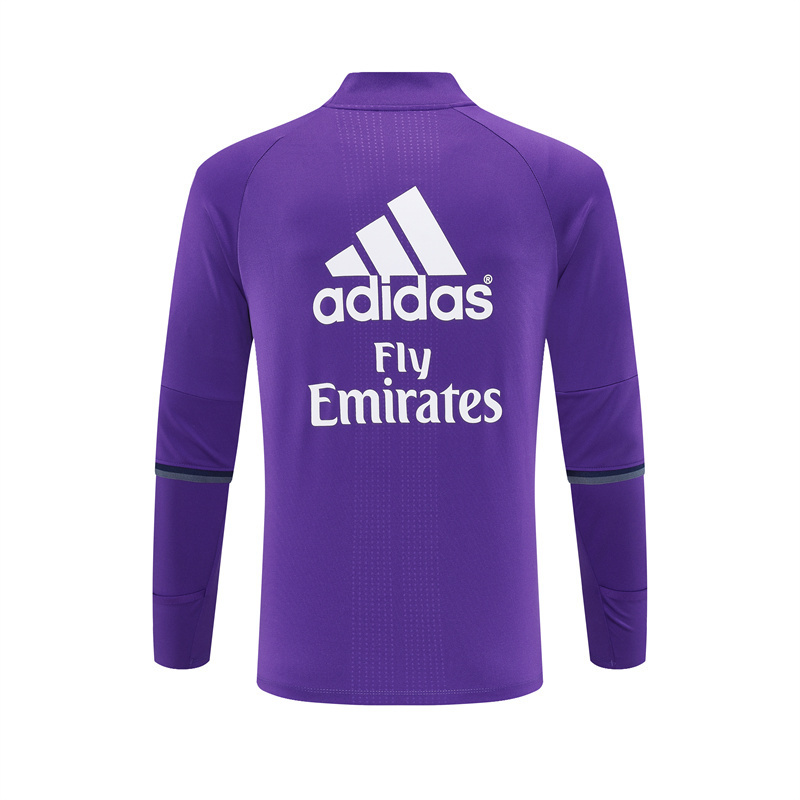16-17 Real Madrid Purple Retro Training Suit Top/ 16-17皇马复古上衣