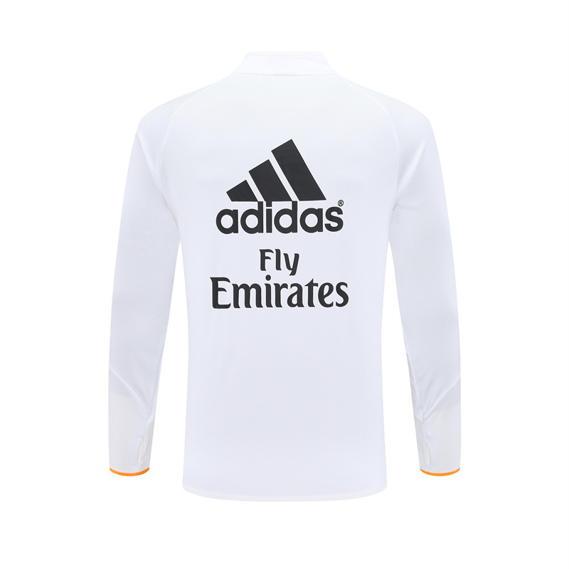 13-14 Real Madrid White Retro Training Suit Top/13-14皇马复古上衣