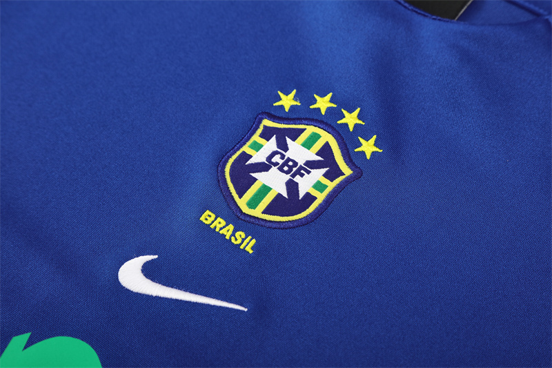 2002 Brazil Blue Retro Training Suit Top/ 2002巴西复古上衣
