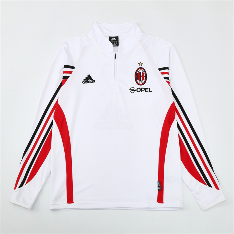 03-04 AC Milan White Retro Training Suit Top/ 03-04AC米兰复古上衣