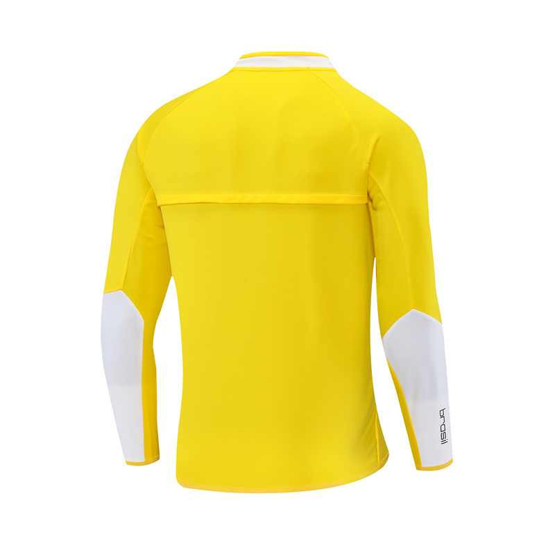 2002 Brazil Yellow Retro Training Suit Top/ 2002巴西复古上衣