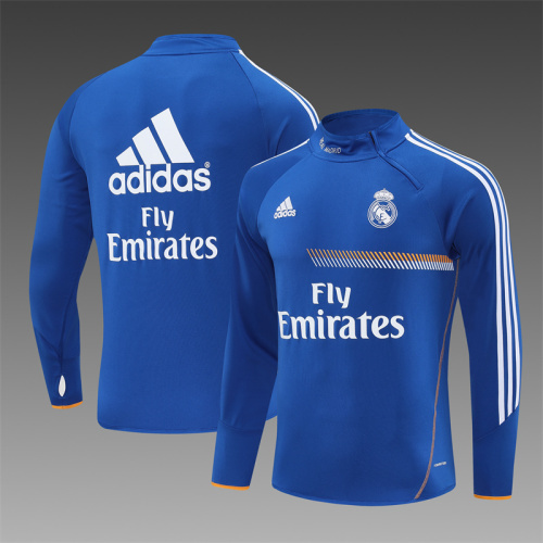 13-14 Real Madrid Blue Retro Training Suit Top/13-14皇马复古上衣