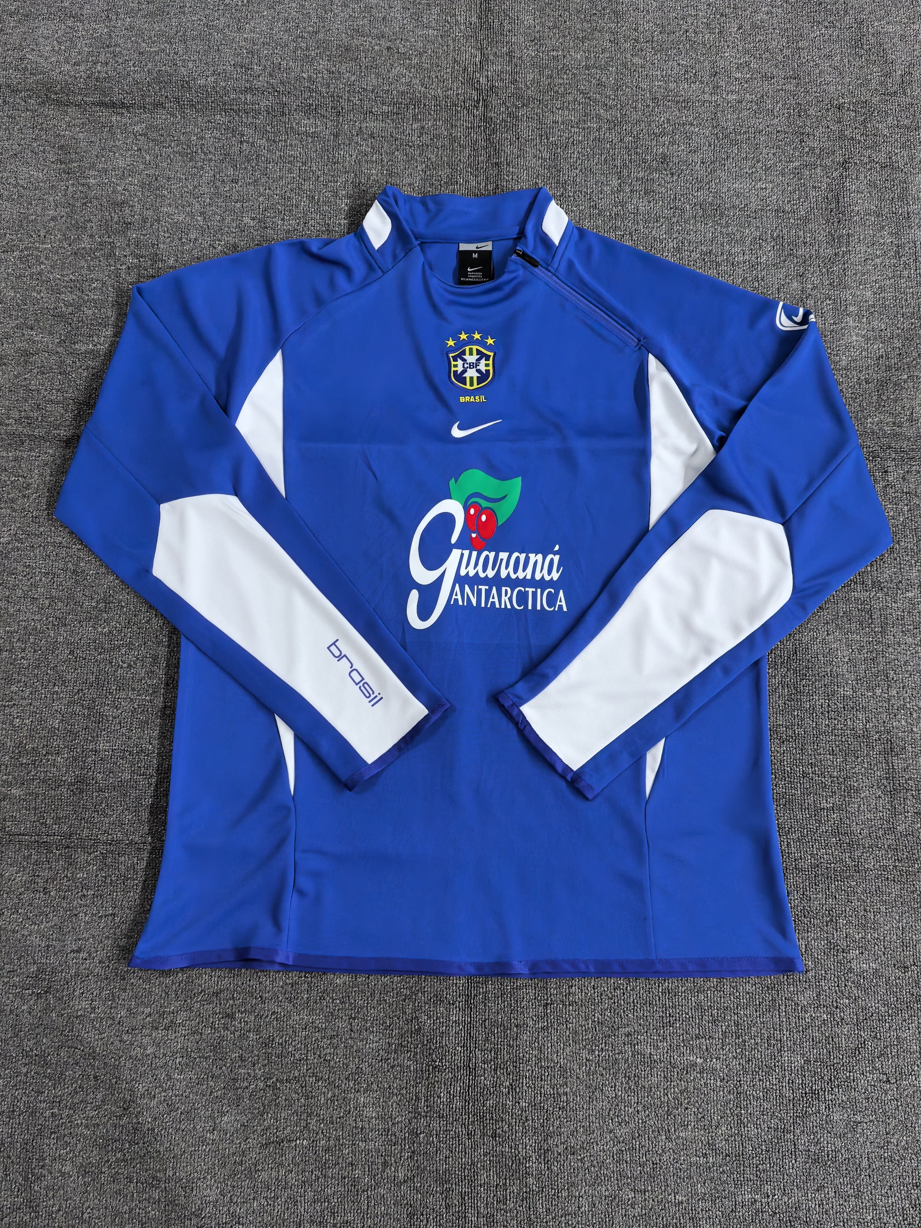 2002 Brazil Blue Retro Training Suit Top/ 2002巴西复古上衣