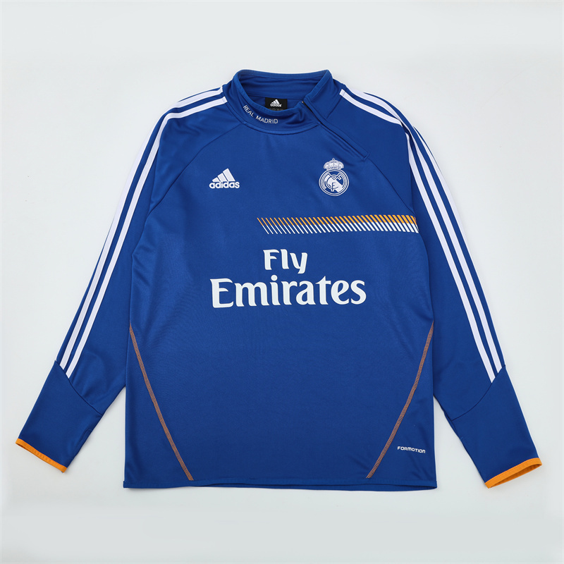 13-14 Real Madrid Blue Retro Training Suit Top/13-14皇马复古上衣
