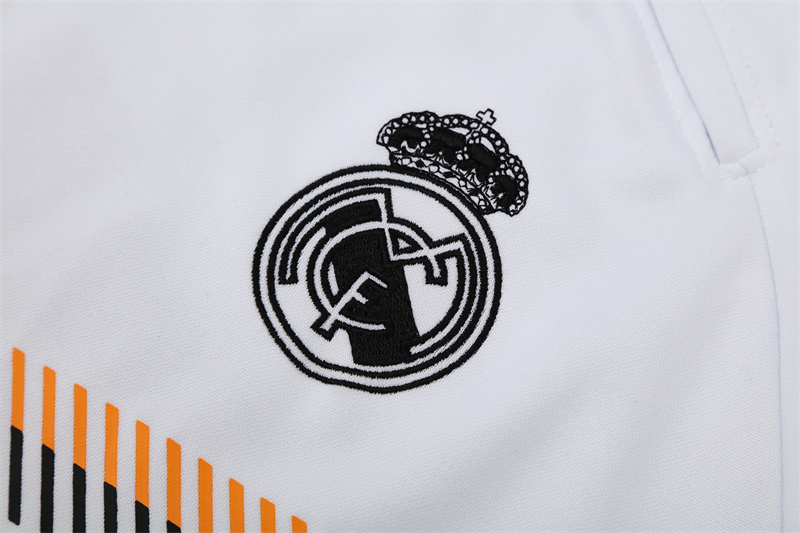 13-14 Real Madrid White Retro Training Suit Top/13-14皇马复古上衣