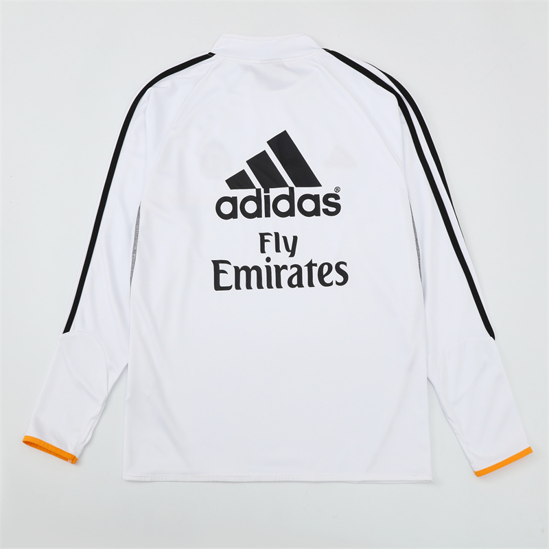 13-14 Real Madrid White Retro Training Suit Top/13-14皇马复古上衣
