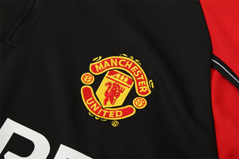 98-99 Manchester United Black Retro Training Suit Top/ 98-99曼联复古上衣