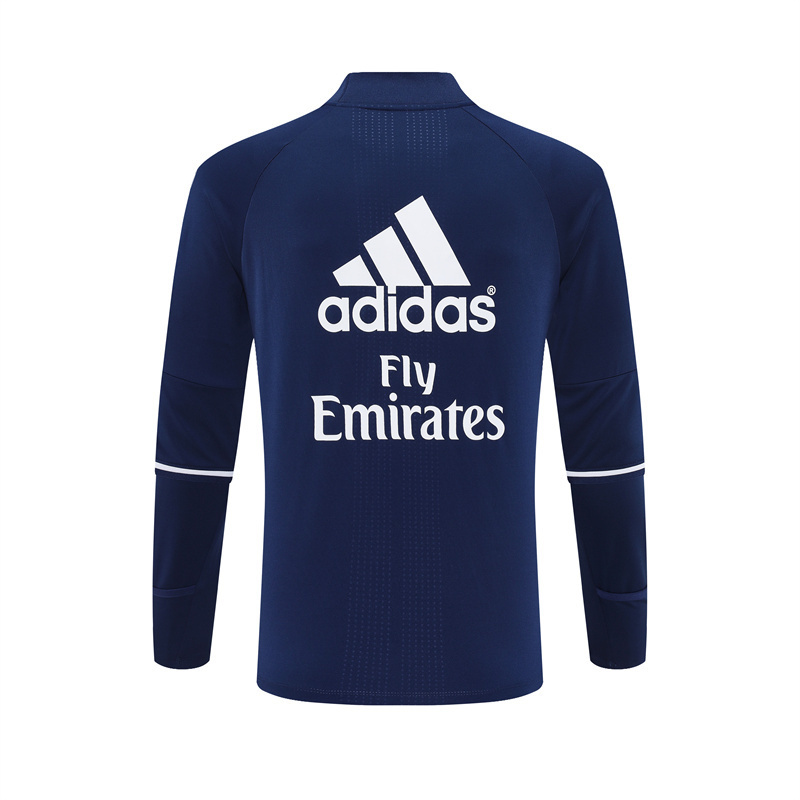 16-17 Real Madrid Blue Retro Training Suit Top/ 16-17皇马复古上衣