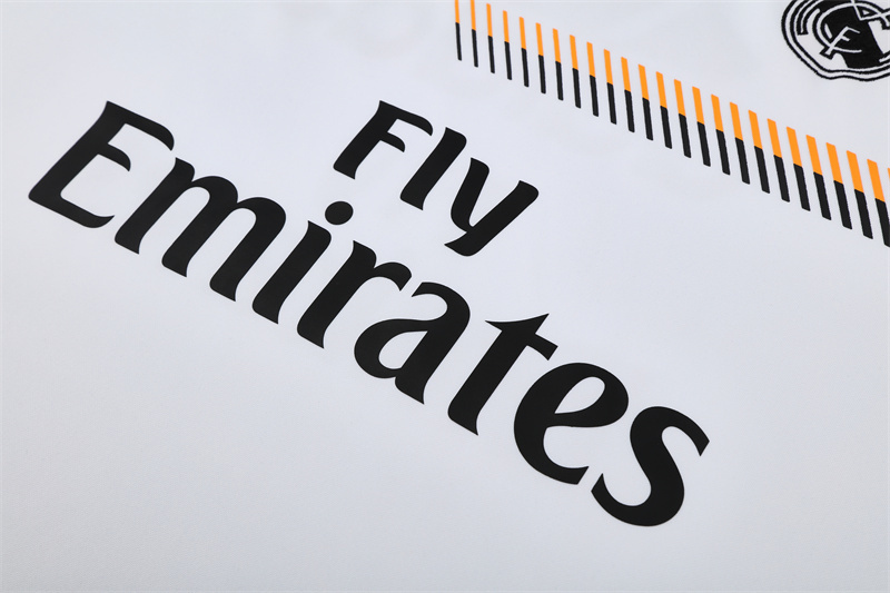 13-14 Real Madrid White Retro Training Suit Top/13-14皇马复古上衣