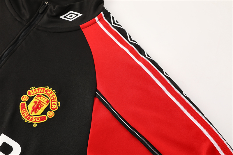 98-99 Manchester United Black Retro Training Suit Top/ 98-99曼联复古上衣