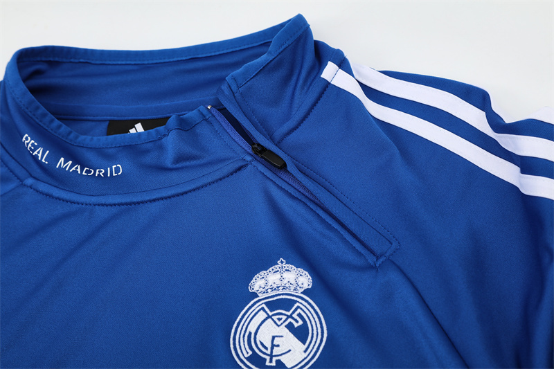 13-14 Real Madrid Blue Retro Training Suit Top/13-14皇马复古上衣
