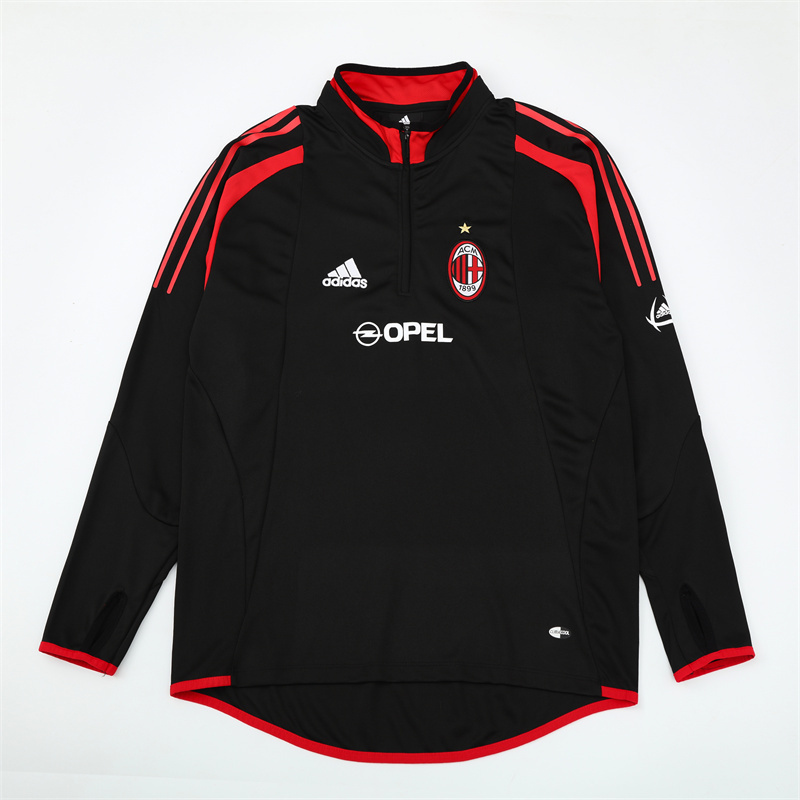 04-05 AC Milan Black Retro Training Suit Top/ 04-05AC米兰复古上衣