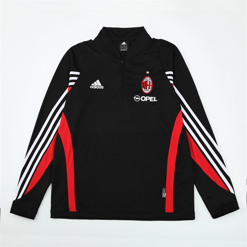 03-04 AC Milan Black Retro Training Suit Top/ 03-04 AC米兰复古上衣