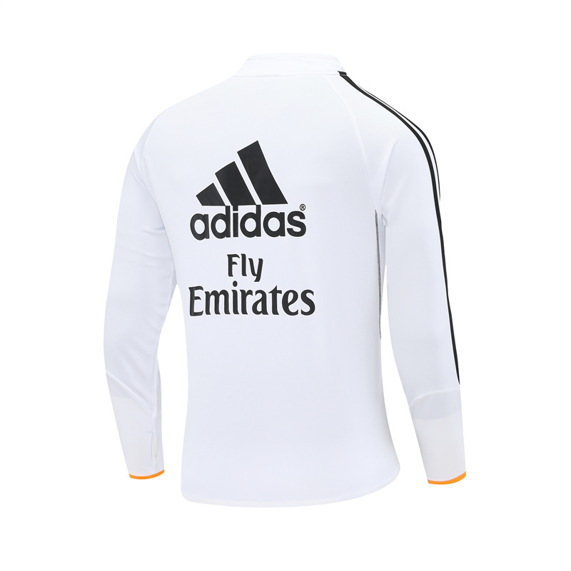 13-14 Real Madrid White Retro Training Suit Top/13-14皇马复古上衣